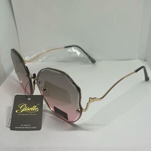 Giselle Round Metal Ocean Lens Sunglasses